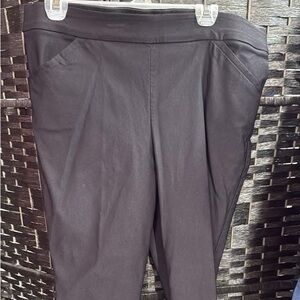 Black Pull-On Stretch Trousers